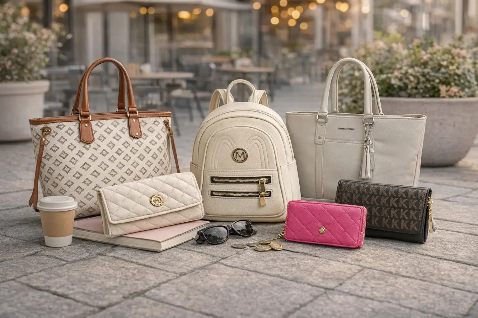 Γυναικείες τσάντες και πορτοφόλια σε μοντέρνα σχέδια για καθημερινή χρήση