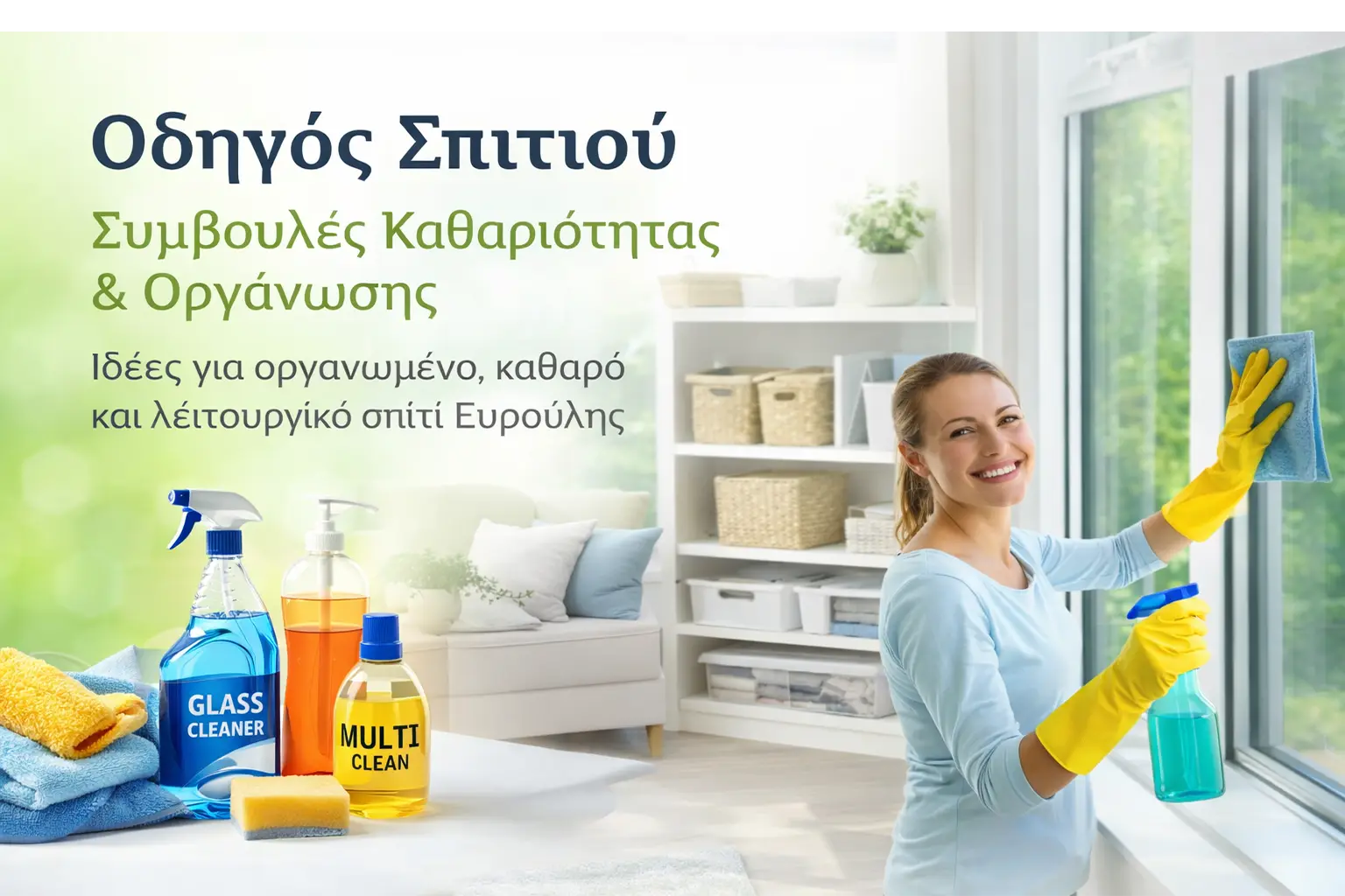 Οδηγός Σπιτιού με συμβουλές καθαριότητας και οργάνωσης στον Ευρούλη