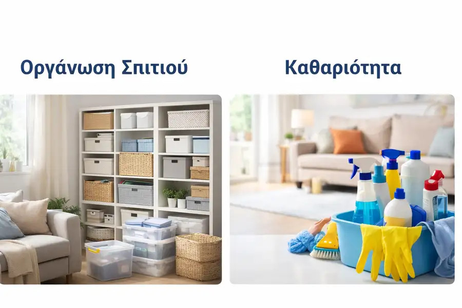 Οργάνωση σπιτιού με ράφια αποθήκευσης και κουτιά τακτοποίησης στον Ευρούλη