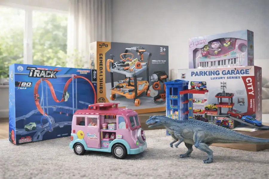 Παιχνίδια ρόλων και δημιουργικής φαντασίας για παιδιά – πίστες, εργαλεία, κουζινάκια, γκαράζ και δεινόσαυροι